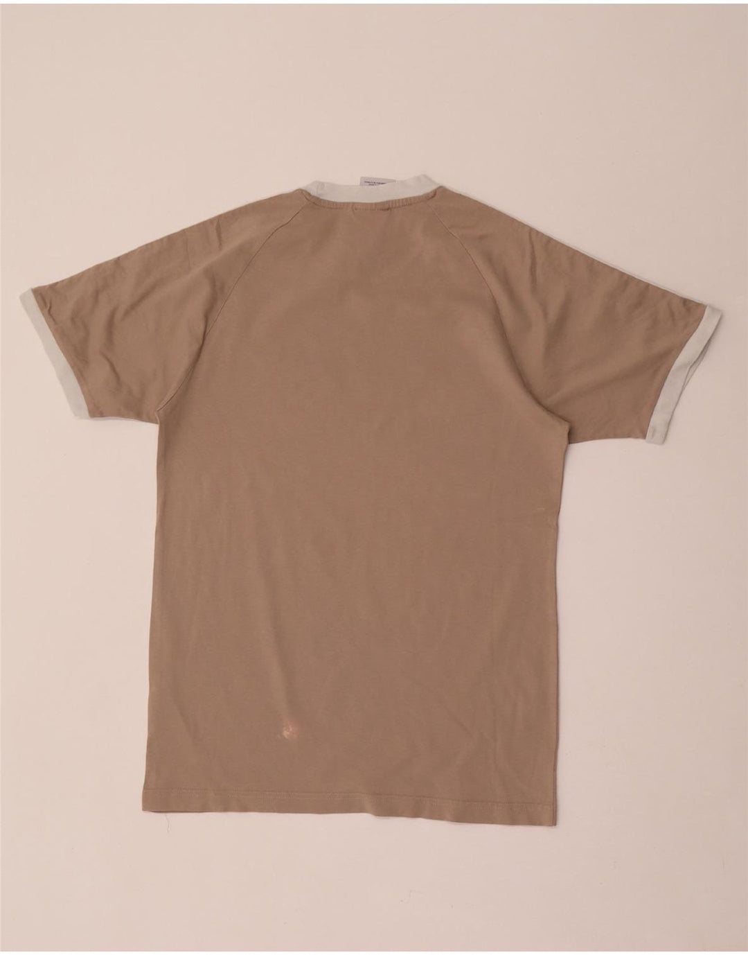 Adidas Herre T-Shirt Top Lille Brun Bomuld Retro