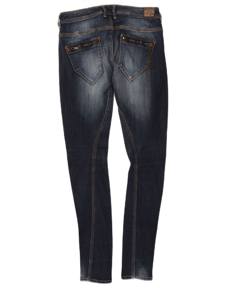 Guess Dame Rocket Distressed Skinny Jeans W25 L29 Marineblå Bomuld