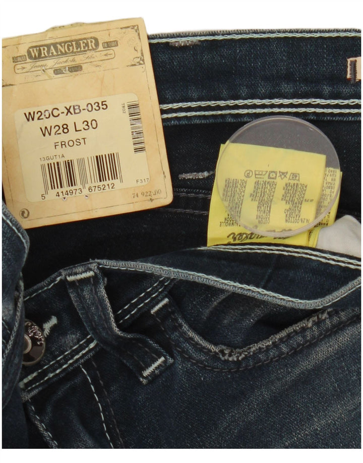 WRANGLER Dame Stokes Slim Jeans W28 L30 Marineblå Bomuld