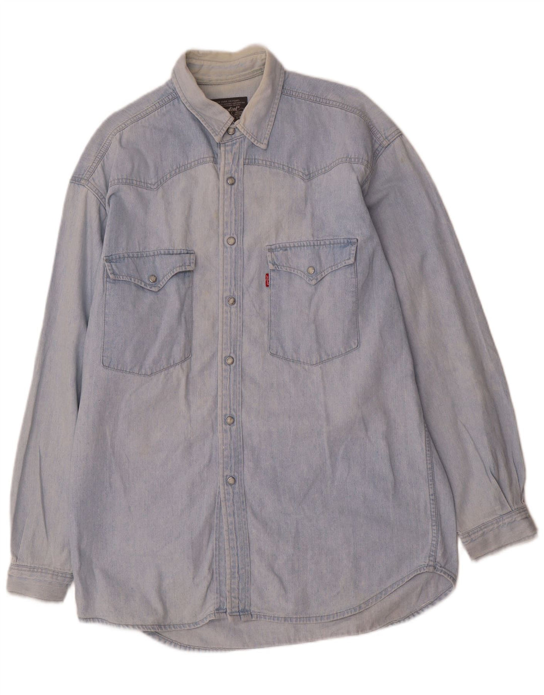 Levi's Denimskjorte til mænd, medium blå bomuld