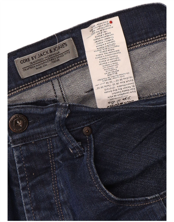 Jack & Jones Straight Jeans til mænd W36 L29 Marineblå Bomuld