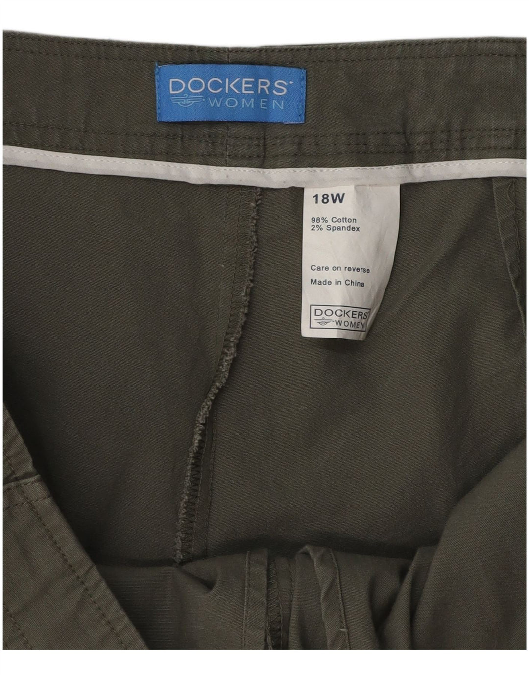DOCKERS Dame Skort US 18 2XL Khaki Bomuld