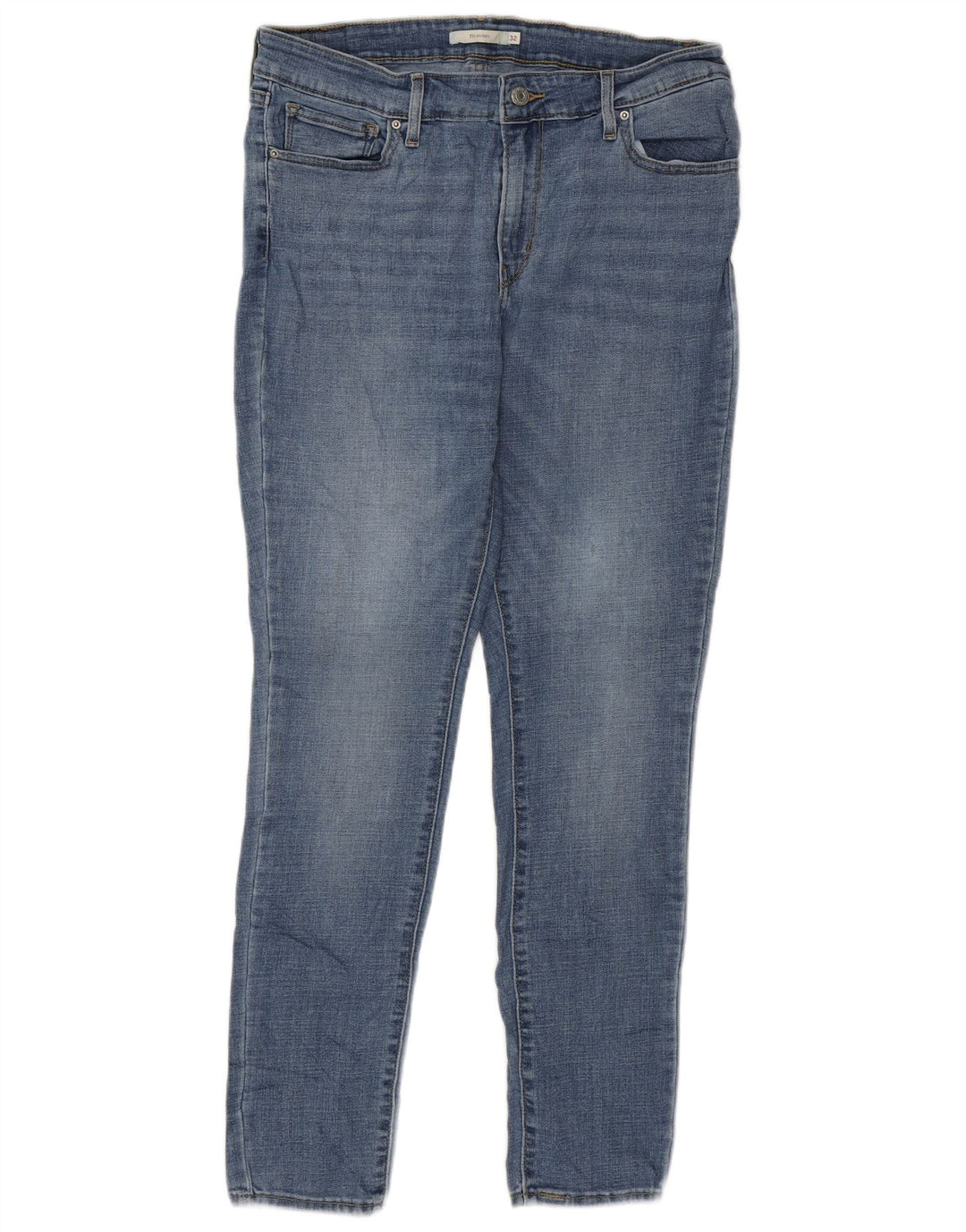 Levi's Dame 711 Skinny Jeans W32 L30 Blå Bomuld