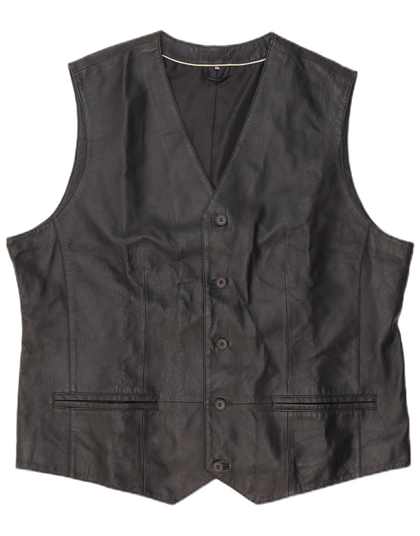 C&A Herre Canda læder vest 2XL sort læder
