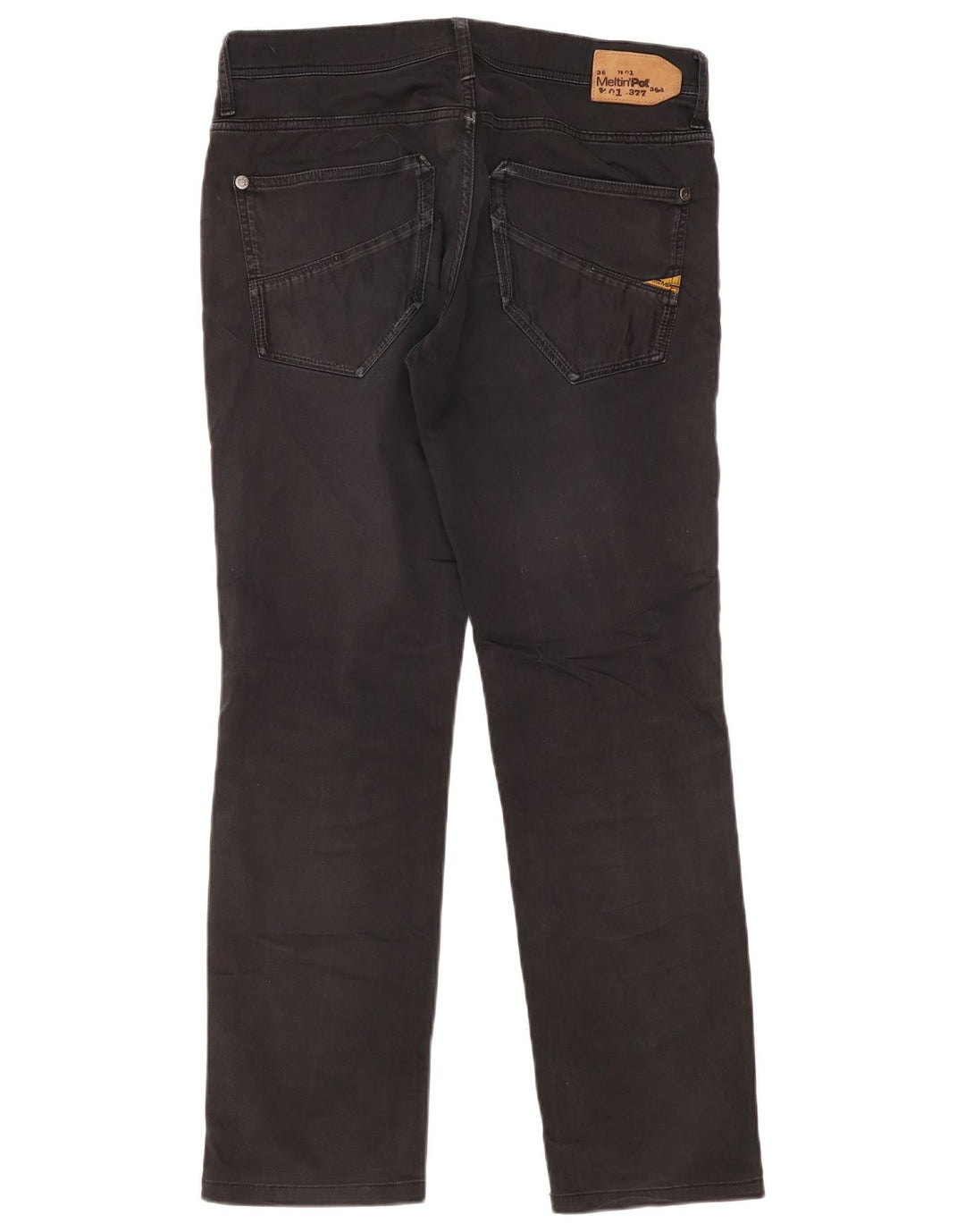 Meltin' Pot Herre Straight Jeans W36 L32 Sort Bomuld
