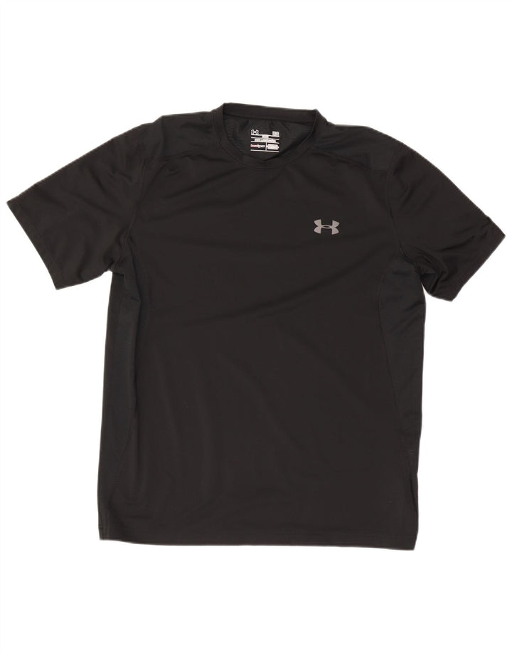 Under Armour Herre Heat Gear T-Shirt Top Stor Sort Polyester