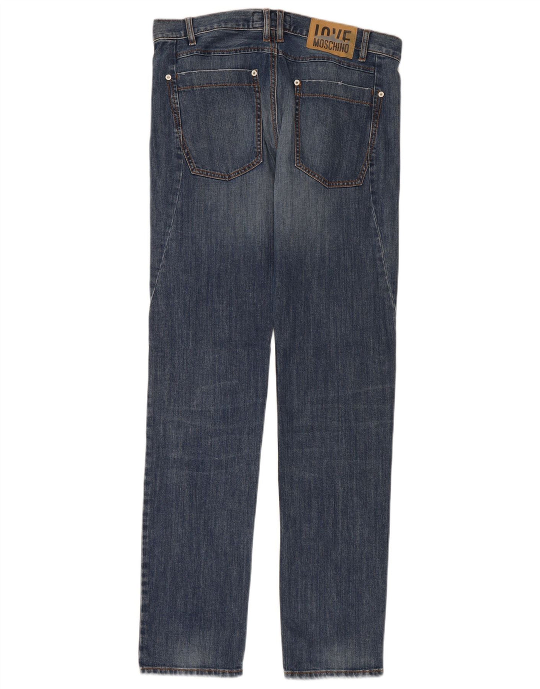 MOSCHINO Straight Jeans til mænd W34 L34 Blå Bomuld