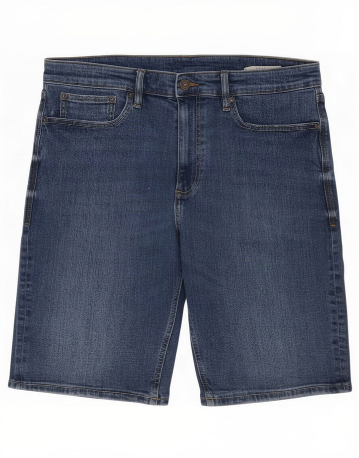 Marks & Spencer Herre Denim Shorts Large W34 Blue Cotton