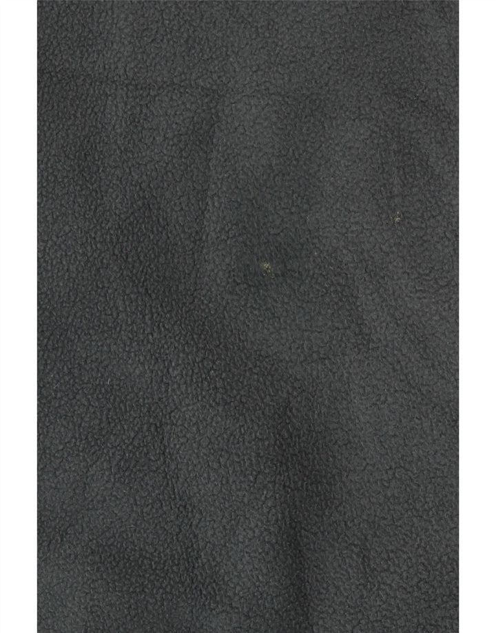 VINTAGE Herre Button Neck Fleece Jumper XL Grå Colourblock Polyester