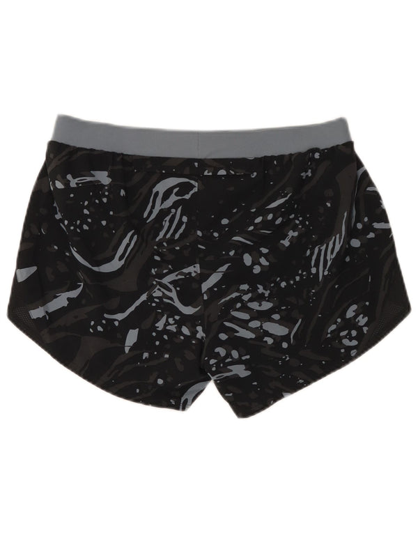 Under Armour Sportsshorts til kvinder UK 14 Mellem sort plettet polyester