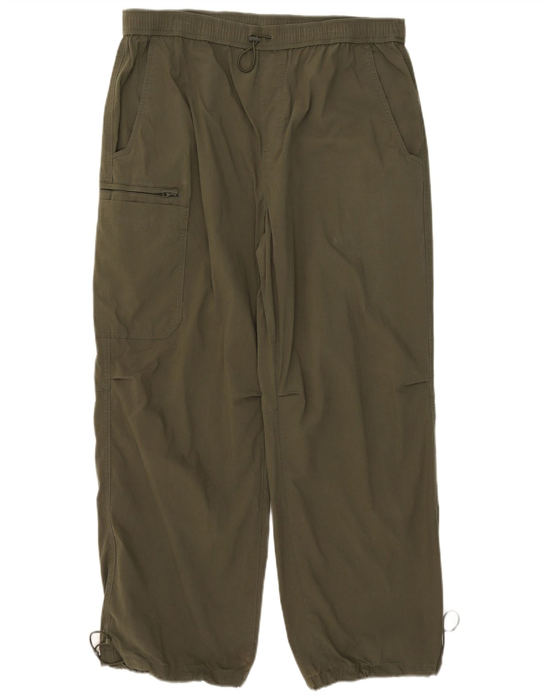 Marks & Spencer Herre Straight Cargo Bukser Large W36 L28 Khaki Cotton
