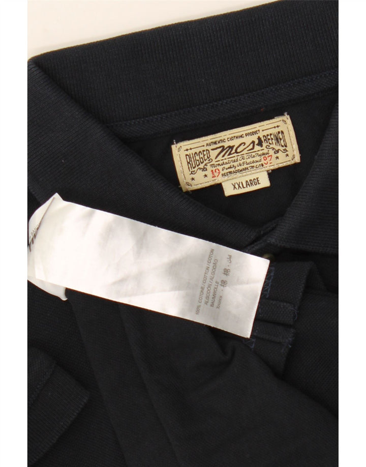 Marlboro Classics Polo Shirt til mænd 2XL Sort Bomuld