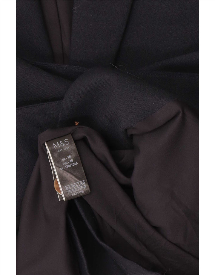 Marks & Spencer Dame 1 knap oversized blazerjakke UK 18 XL Marineblå