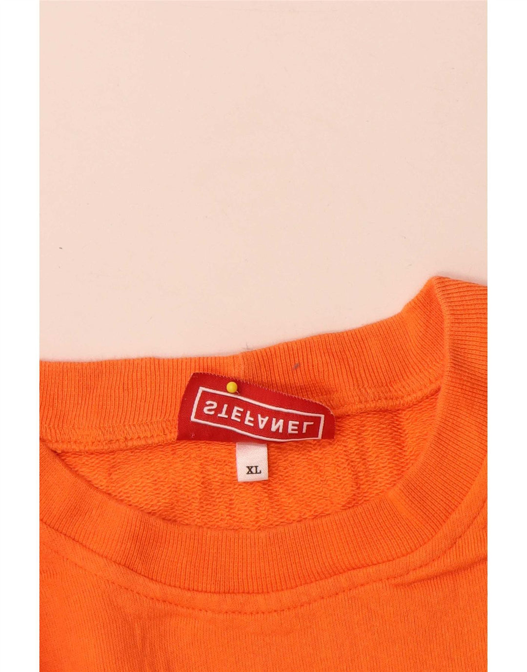 Stefanel Herre Grafisk Sweatshirt Jumper XL Orange