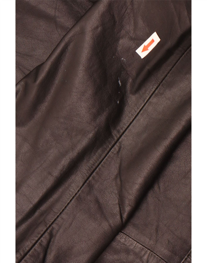 Vintage læderjakke til kvinder IT 42 Medium sort læder