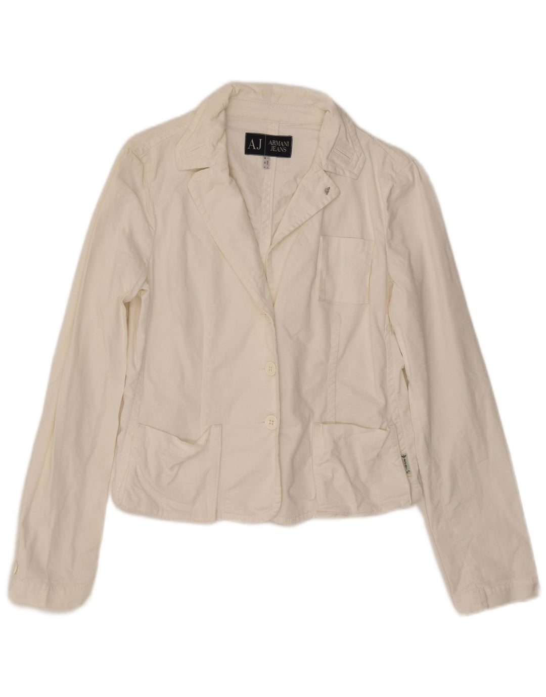 Armani Dame 3 Button Blazer Jacket UK 16 Large White