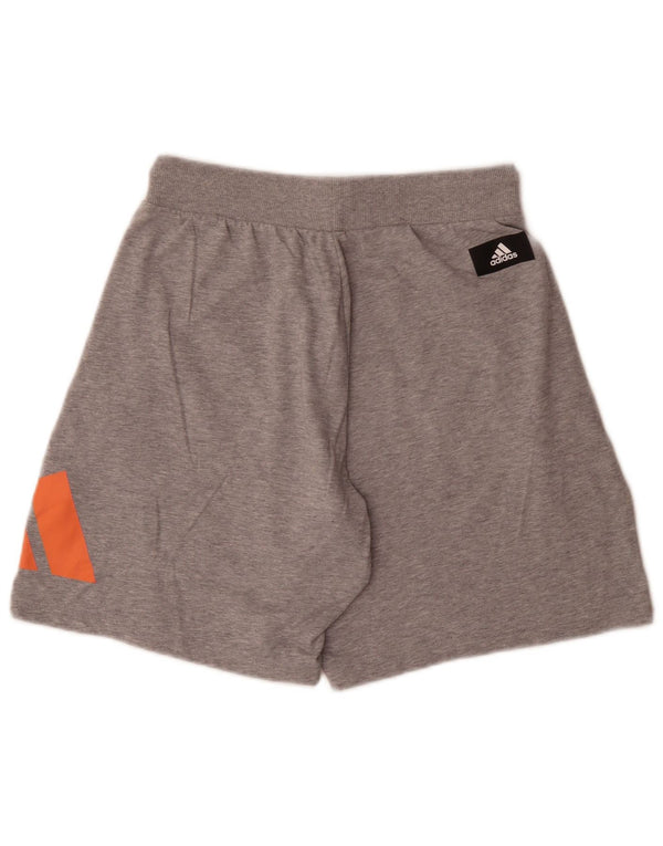 Adidas Dame Grafisk Relaxed Fit Sportshorts UK 14 Medium Grey Bomuld