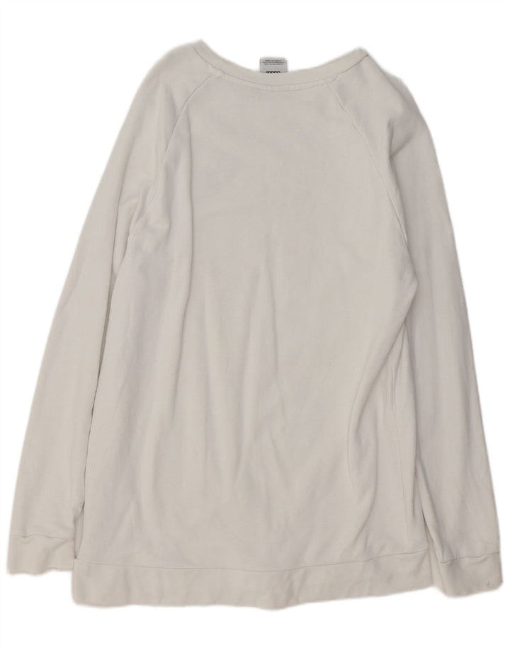 ADIDAS Sweatshirt til mænd, stor hvid bomuld