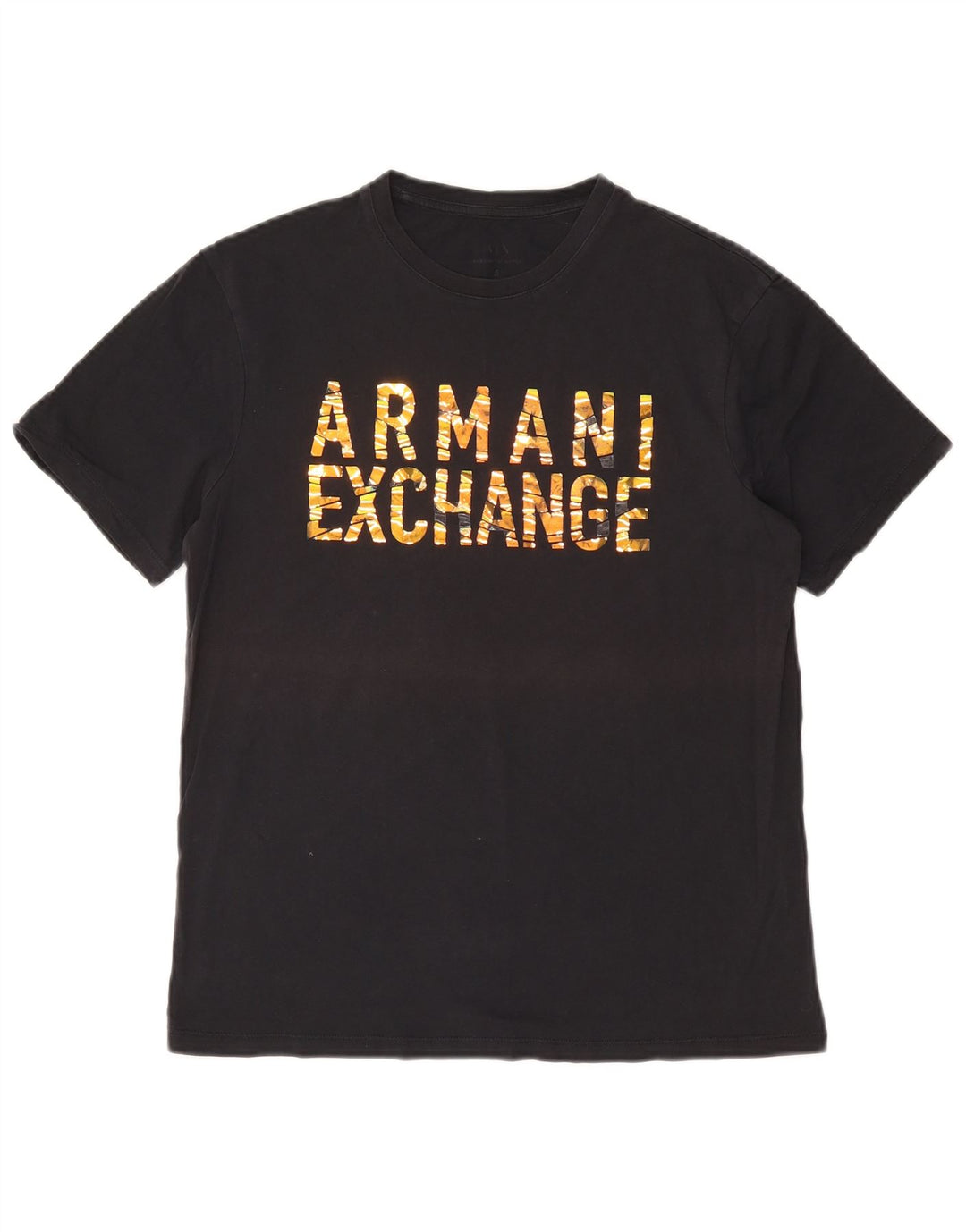 Armani Exchange Herre Grafisk T-Shirt Top Lille Sort