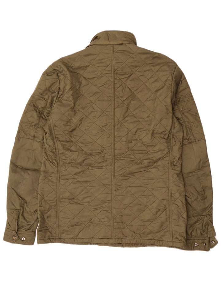 BARBOUR Mens Quilted Jacket UK 40 Large Green Polyester