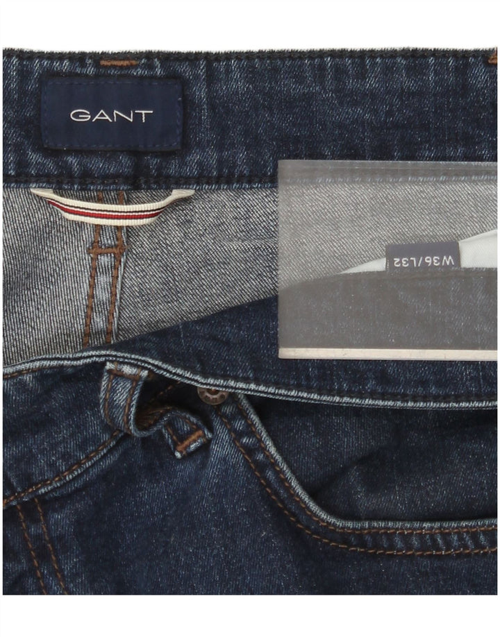 GANT Straight Jeans til mænd W36 L32 Marineblå bomuld
