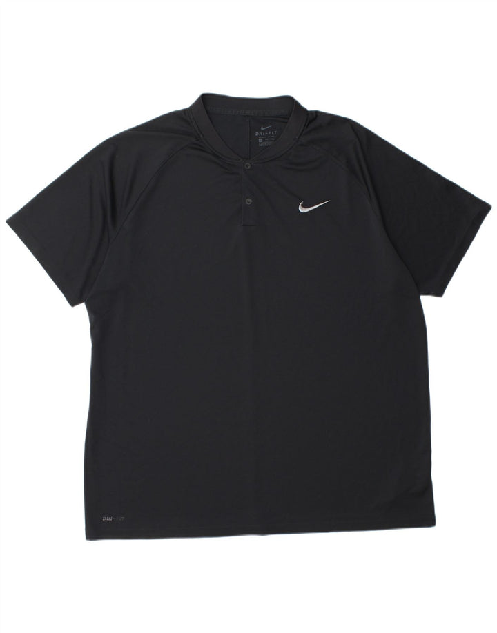 Nike herre Dri Fit T-shirt top 2XL sort polyester