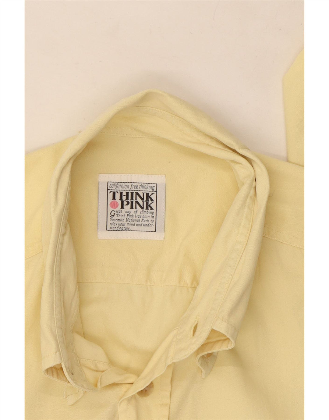 Tænk Pink Herreskjorte Stor Gul