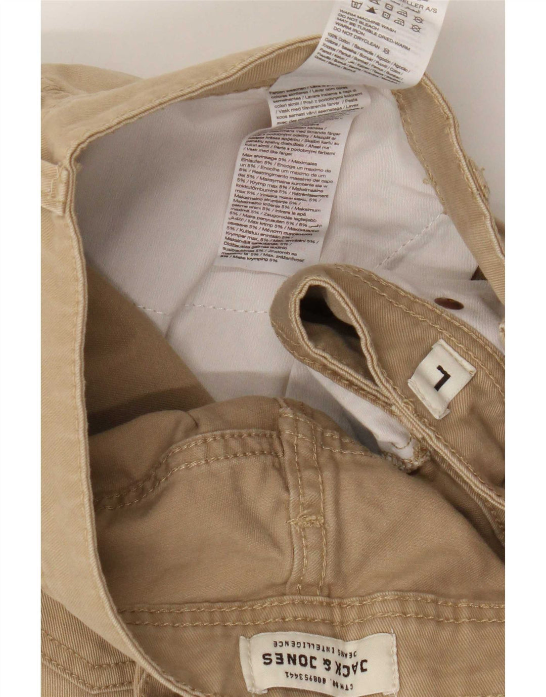 Jack & Jones Herre Casual Shorts Large W36 Beige Bomuld