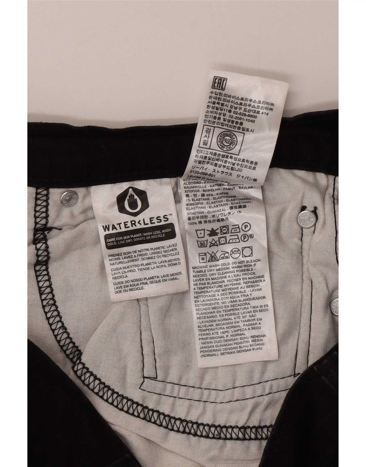 Levi's Herre 502 tilspidsede jeans W36 L32 sort bomuld
