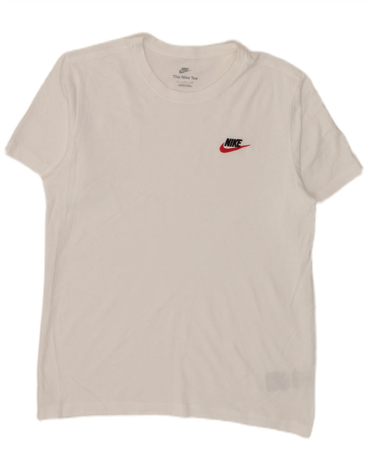 Nike T-shirt top til mænd, lille hvid bomuld