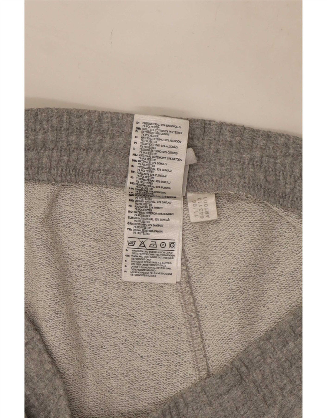 Adidas Træningsdragtsbukser til mænd, store grå flækkede bomuld