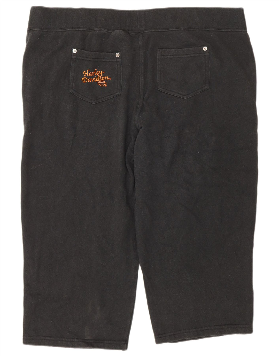 Harley Davidson Dame Capri Casual Bukser Large W40 Sort Bomuld