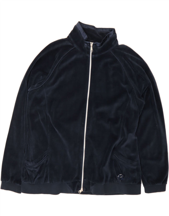 CHAMPION Womens Tracksuit Top Jacket UK 20 2XL Navy Blue Cotton Vintage Champion and Second-Hand Champion from Messina Hembry 