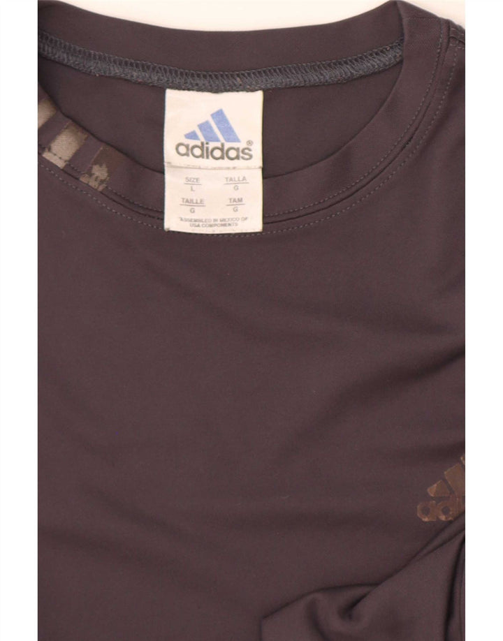 Adidas Herre T-Shirt Top Stor Grå Polyester