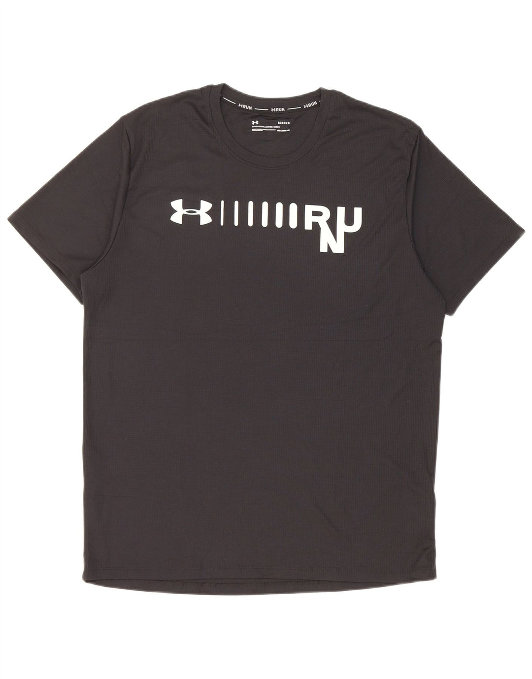 Under Armour Herre Fitted Grafisk T-Shirt Top Stor Sort Polyester