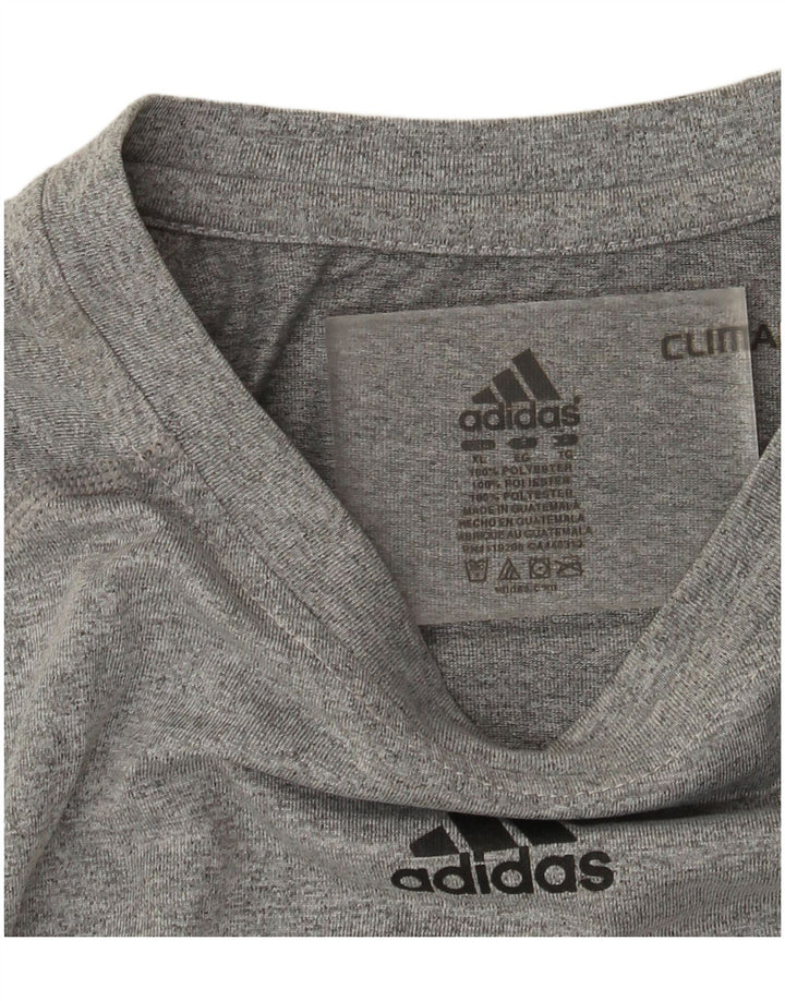 Adidas Herre Fairmont Grafisk Top Langærmet XL Grå Polyester