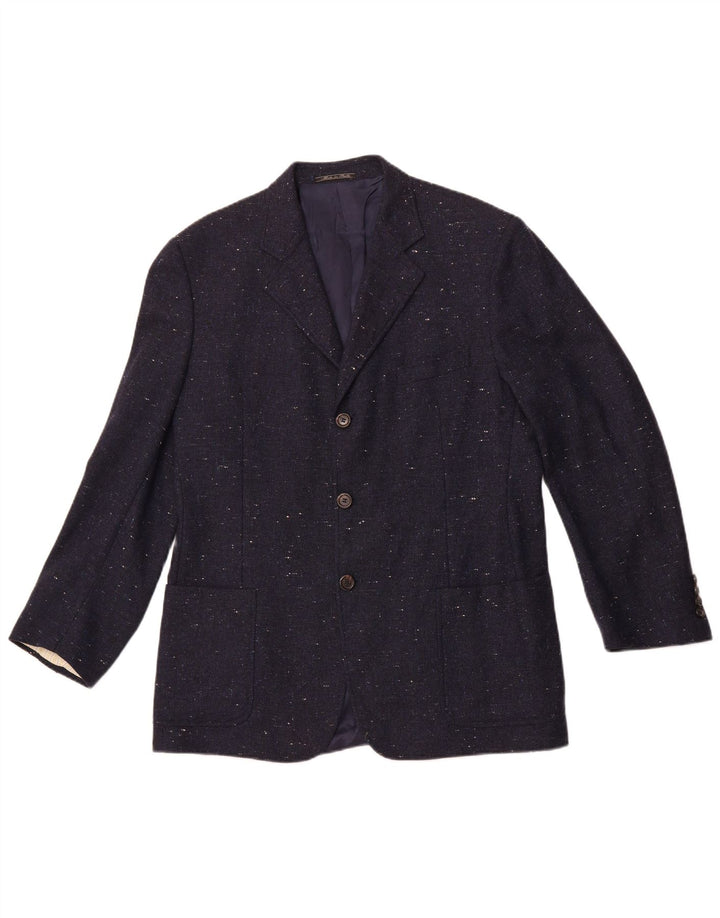 Corneliani Herre 3-knaps blazerjakke IT 50 Large Navy Blue Flecked Uld