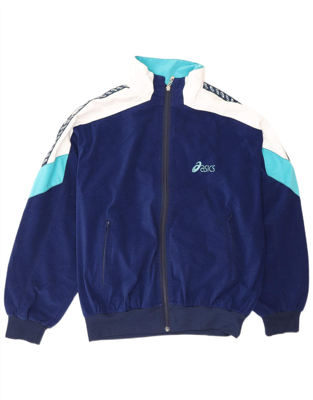 Asics Træningsdragt til mænd Topjakke Stor marineblå Colourblock Polyester