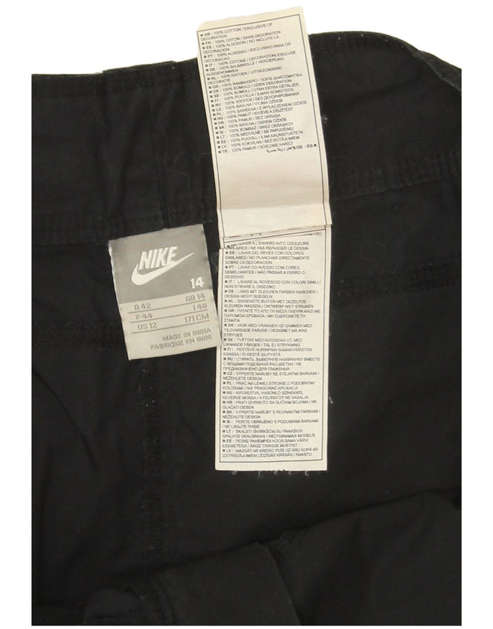 Nike Dame Mini Cargo Skirt UK 14 Large W34 Black Bomuld