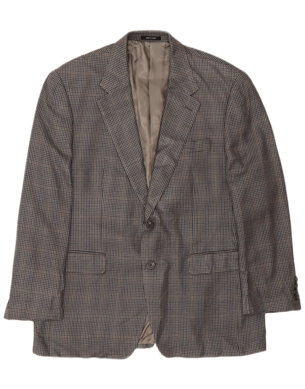 Chaps Herre 2-knaps blazerjakke UK 42 XL Grå Houndstooth