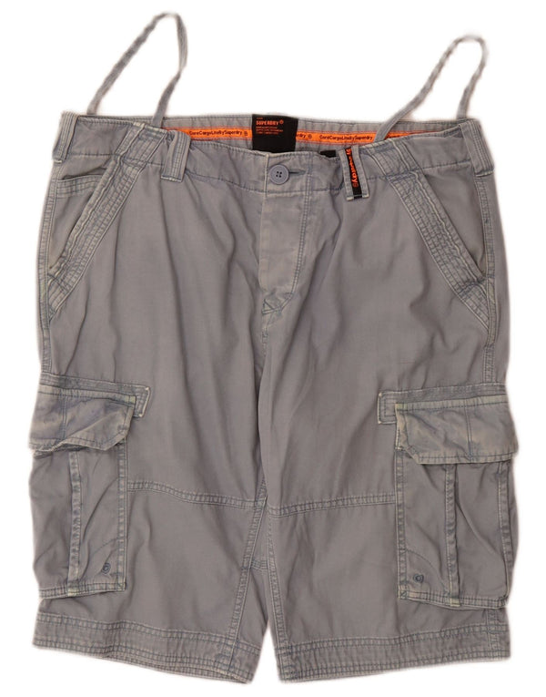 Superdry Cargo Shorts til mænd W36 Large Blue Bomuld