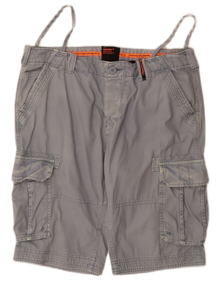 Superdry Cargo Shorts til mænd W36 Large Blue Bomuld