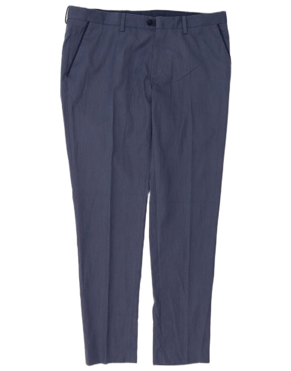 Zara Herre Slim Chino Bukser EU 44 Large W34 L31 Blå Polyester