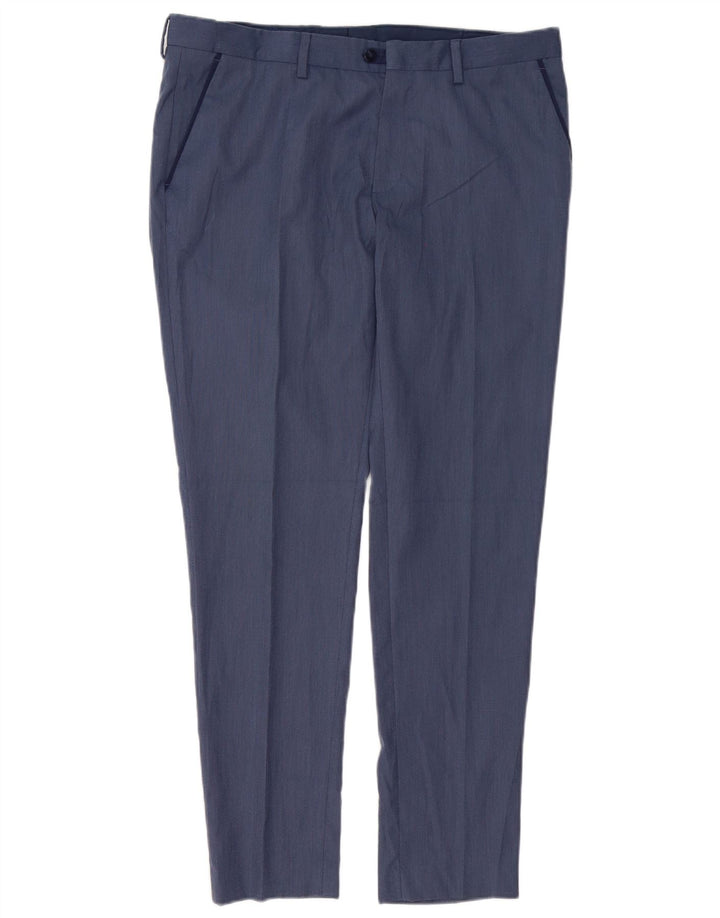 Zara Herre Slim Chino Bukser EU 44 Large W34 L31 Blå Polyester