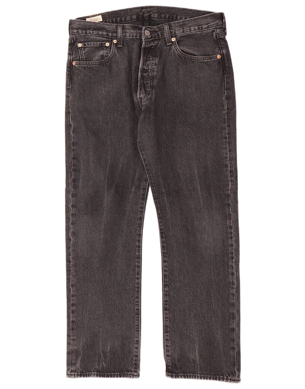 Levi's Herre 501 lige jeans W34 L30 sort bomuld