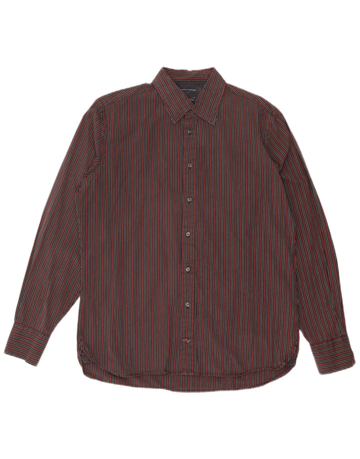 TOMMY HILFIGER Herreskjorte Medium Sort Stribet Bomuld