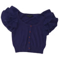 FRANSK FORBINDELSE Dame Kortærmet Bolero Jumper UK 12 Medium Navy Blue