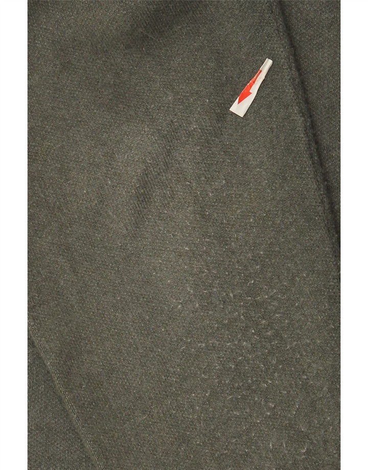 Massimo Dutti Herre Zip Neck Jumper Sweater Stor Grå Viscose