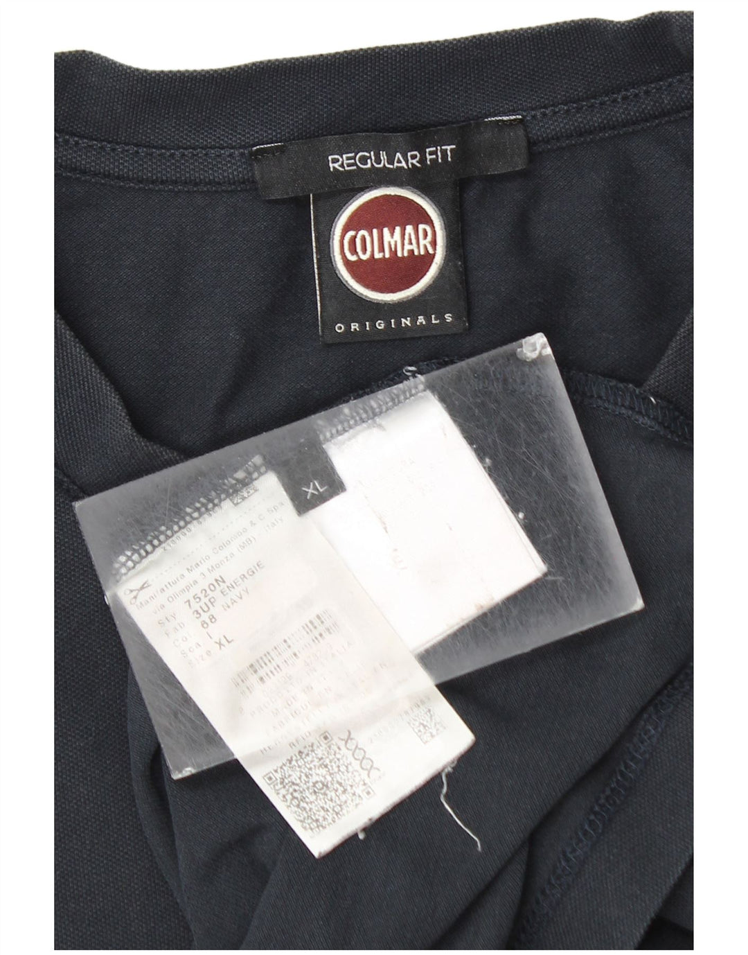 Colmar Herre Regular Fit T-Shirt Top XL Marineblå Bomuld