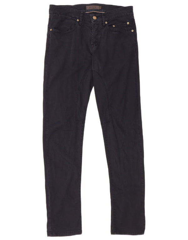 SIVIGLIA Mens Skinny Casual Trousers W32 L33 Navy Blue Cotton